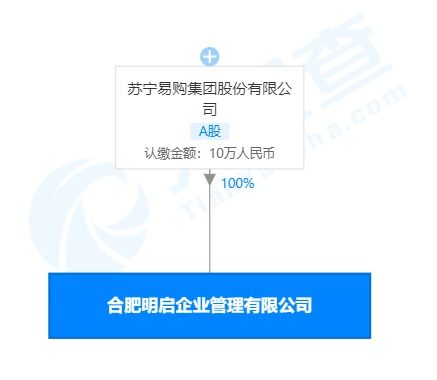 蘇寧成立合肥明啟企業管理公司，拓展商務信息咨詢業務